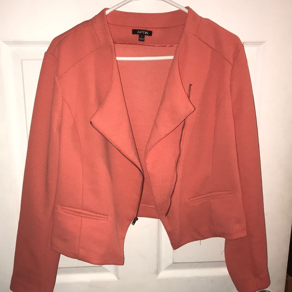 Cropped moto blazer size L